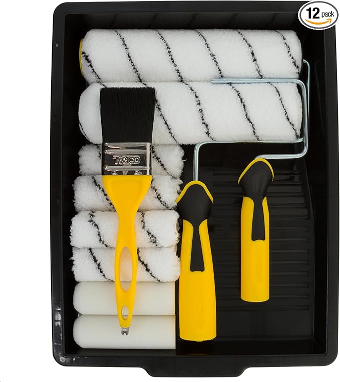CORAL Easy Coater Decorating Paint Roller Tray & Frame Set, 12 Piece Pack by CoralTools