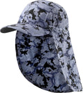 BASSDASH UPF 50+ Foldable Fishing Hat Baseball Cap with Removable Neck Flap Portable for Men Women Golf Hiking