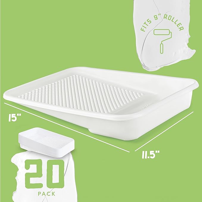 Paint Tray Liners, 1-Qt. Paint Capacity, Overlapping Edges, Fits 9” Metal Paint - Image 3