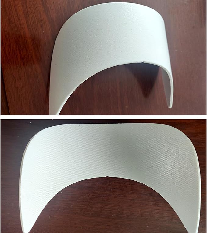 10 Pack Baseball Cap Visor Insert Shape Plastic Stand Tennis Hat Brim Replacement Liner Shaper for Unisex DIY Repair Hand Craft Sewing Caps Making Supplies Accessories White