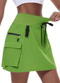 MIVEI Skorts for Woman - Hiking Cargo Skorts with Zipper Pockets, High Waisted Quick Dry Golf Workout, Dressy Casual