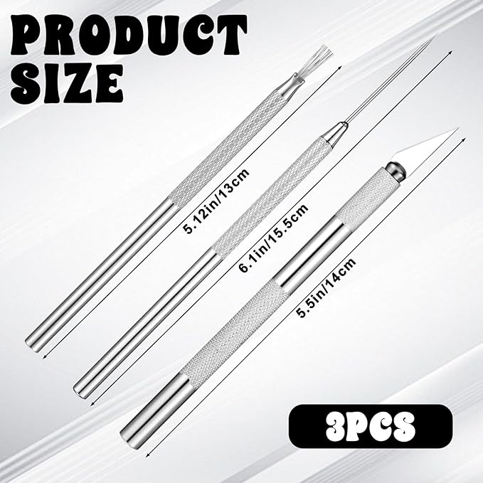 3 in 1 Clay Needle Tools Sculpting Ceramics, Wire Texture Pottery Clay Tool Kit - Image 2