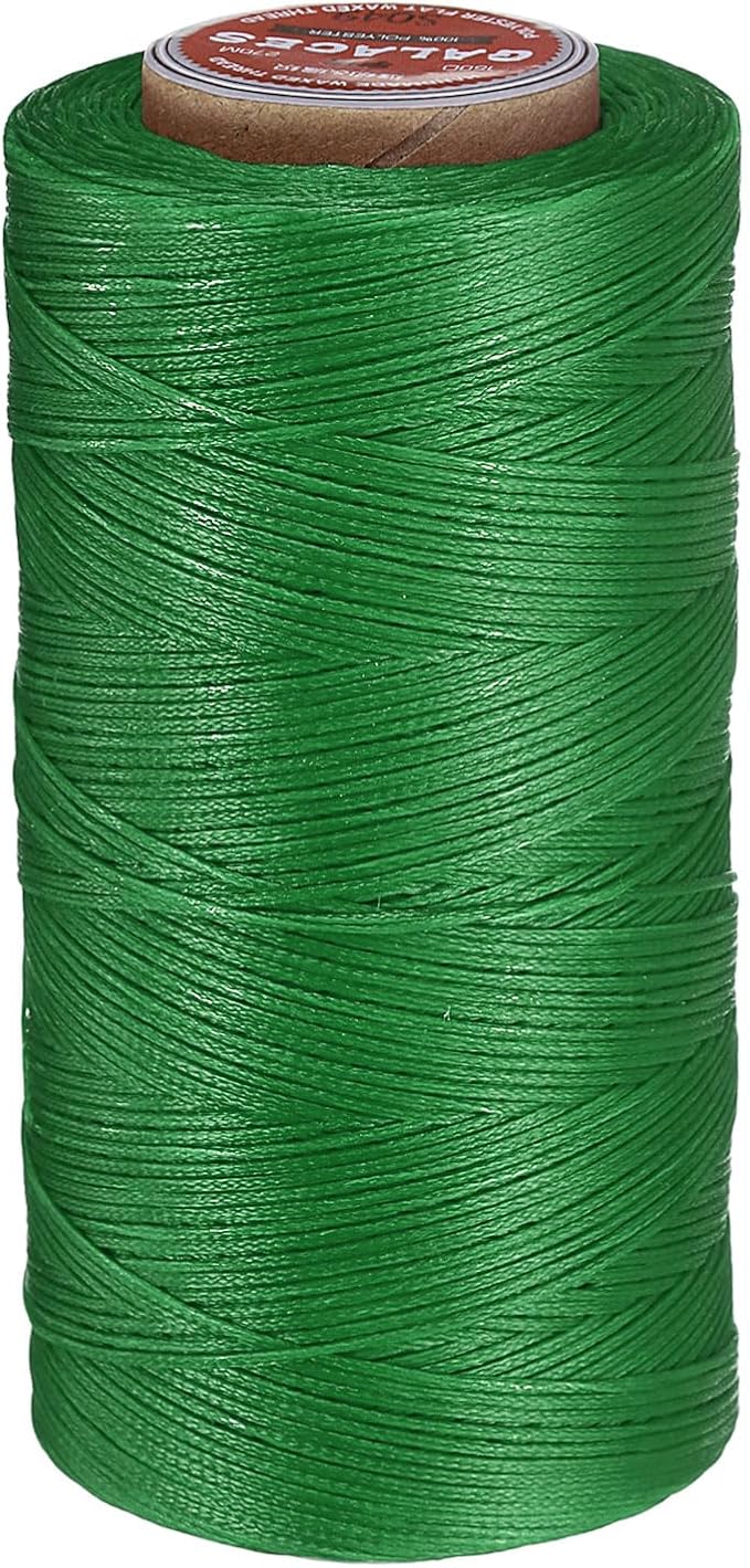 uxcell Flat Leather Sewing Waxed Thread, 270m / 295 Yards Polyester Wax String by uxcell