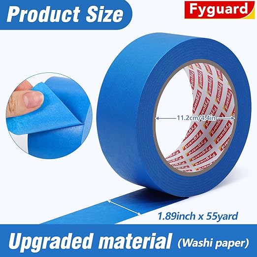 5 Rolls Painters Tape 2 Inch Wide, Total 275 Yards - Image 2