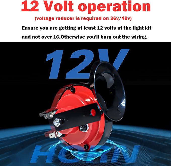 Golf Cart Turn Signal Kit with Horn Brake Light Switch 9-Pin Plug Deluxe Upgrade Wiring Harness - 12V Street Legal Light Kit for Club Car DS Precedent Tempo EZGO TXT RXV