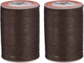 uxcell Round Leather Sewing Waxed Thread, 55m / 60 Yards Polyester Wax String by uxcell