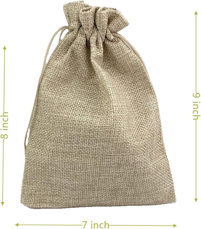 Palmhomee Pack of 20 Burlap Gift Bags - Image 3