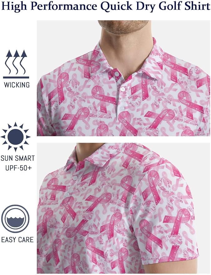 Mens Golf Shirts Golf Polo Shirts for Men Short Sleeve Polo Shirts Golf Gifts