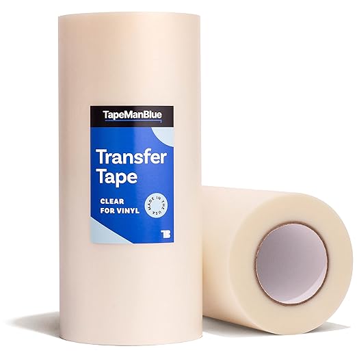 12" x 300' Roll of Clear Transfer Tape by TapeManBlue