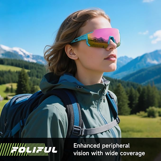 3 Pack Polarized Sunglasses for Men Women, Sports Mens Sunglasses with UV Protection for Baseball Cycling Running