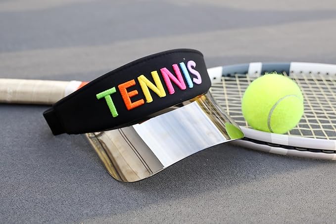 Funky Junque Women's UV 50 Adjustable Sun Visor - Golf Tennis Pickleball - Sports Themes Solid Colors Easter Pastels