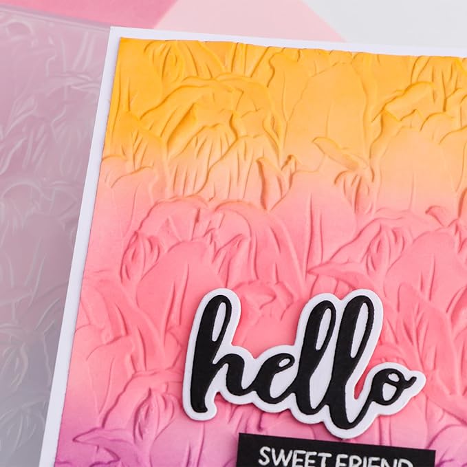 BAOFALI 3D Embossing Folder for Card Making, Leaves Plastic Texture Fades - Image 9