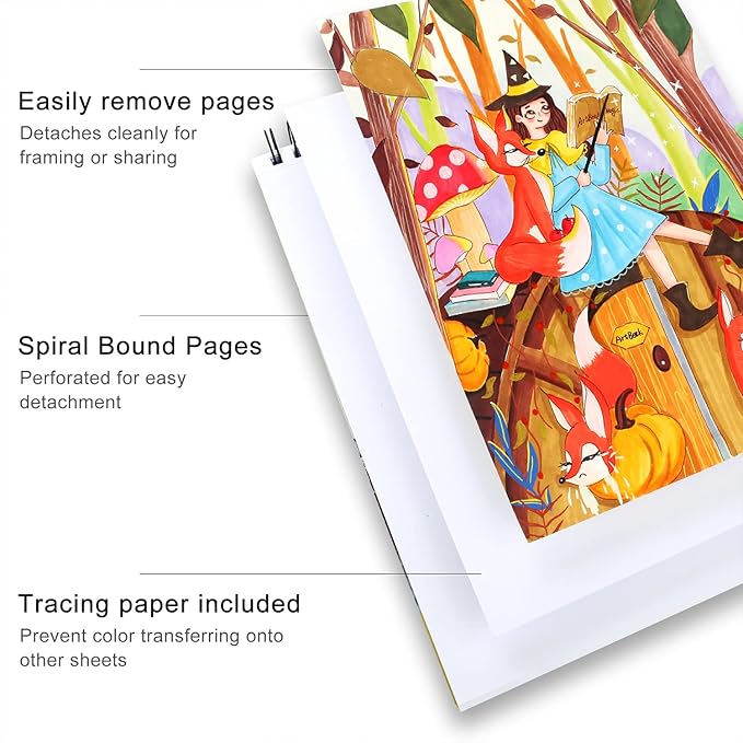 ArtBeek Marker Paper Pad, 60 Sheets Marker Sketchbook Bleedproof, Art Paper - Image 3