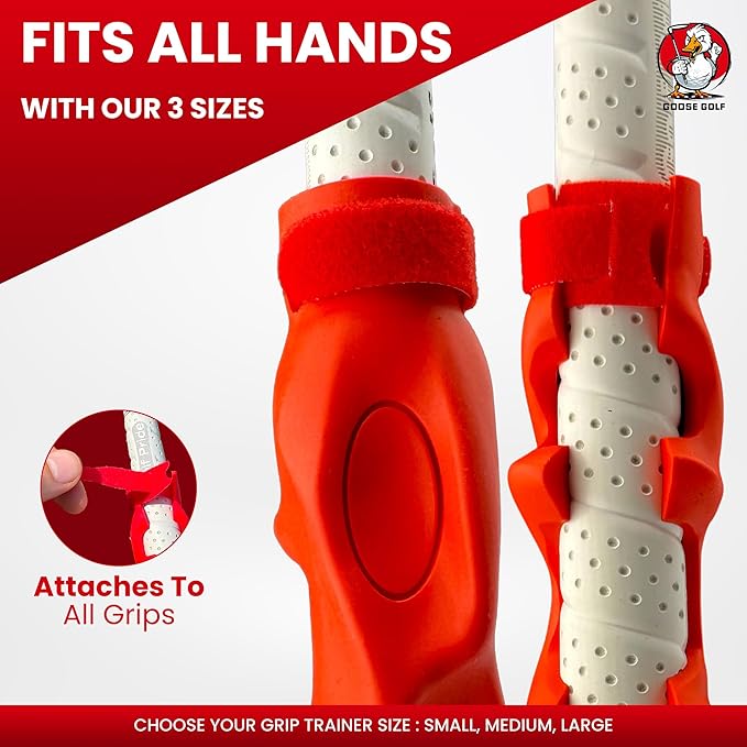 Golf Grip Trainer – Golf Training Aid for Correct Hand Positioning, Fits All Golf Clubs, Build Proper Grip Fundamentals for Consistent Practice