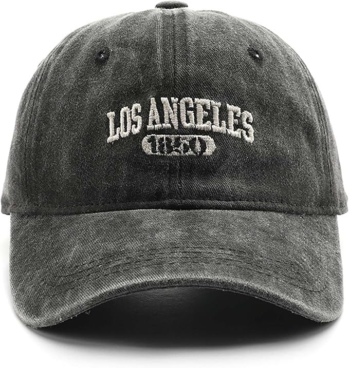 Los Angeles Hat Vintage Cotton Baseball Cap Unisex Dad Hat Sun Hat for Men and Women