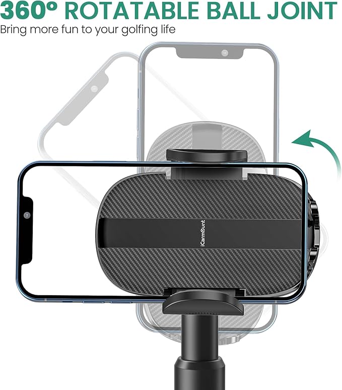 ICARMOUNT Golf Cart Phone Holder Mount, Golf Cart Accessories Universal Cup Phone Holder Mount for All 4.7-6.9" Cell Phones, Fit EZGO Club Car Yamaha, Car, Truck, Golf Gifts for Men, Women