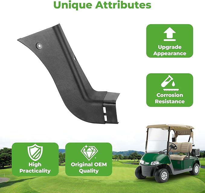 10L0L Golf Cart Front Side Guard Set - Driver Side & Passenger Side Replacement Parts Compatible with EZGO RXV Golf Cart Models, Rugged and Durable, OEM# 601257 & 601258