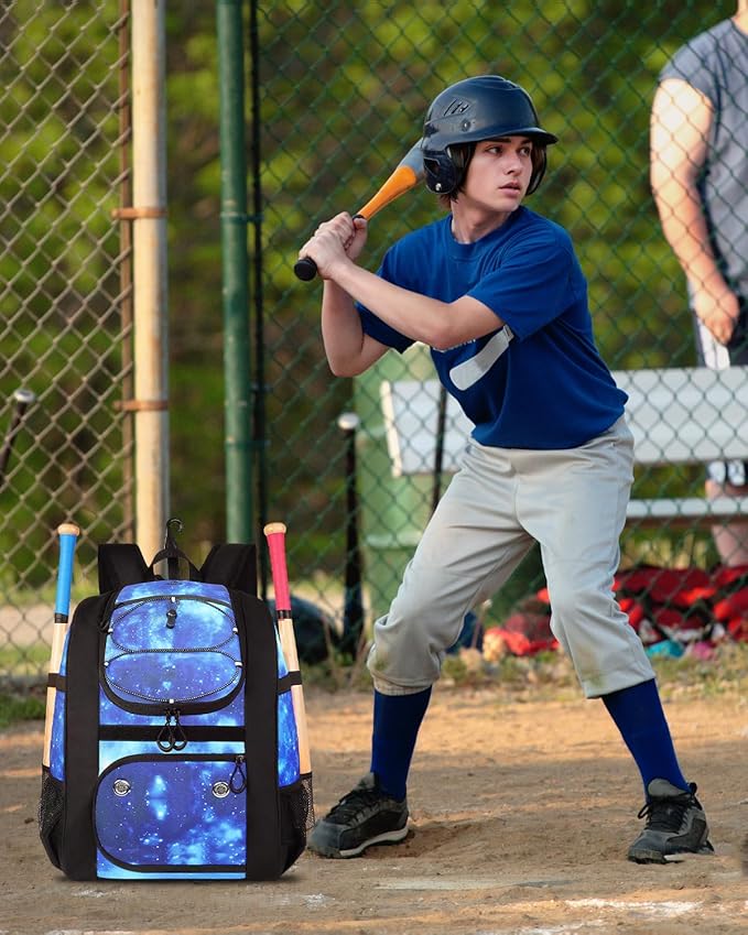 MATEIN Softball Bag, Lightweight Baseball Backpack with Shoe Compartment, Baseball Bag with Fence Hook for TBall Bat & Equipment, Softball Gifts Catchers Backpack for Women Fit Catcher’s Mitt, Helmet