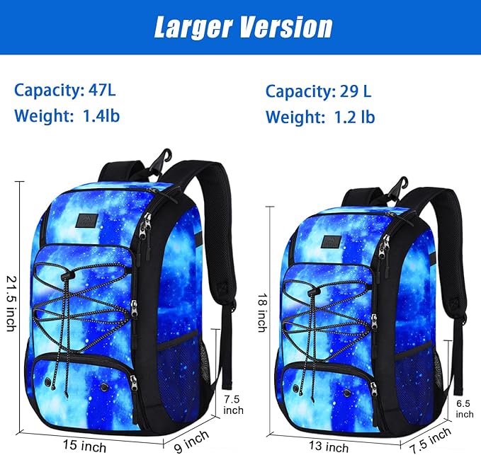 MATEIN Baseball Backpack, Softball Bat Bag with Shoes Compartment for Youth, Boys and Adult, Lightweight Baseball Bag with Fence Hook Hold TBall Bat, Batting Mitten, Helmet, Caps, Teeball Gear