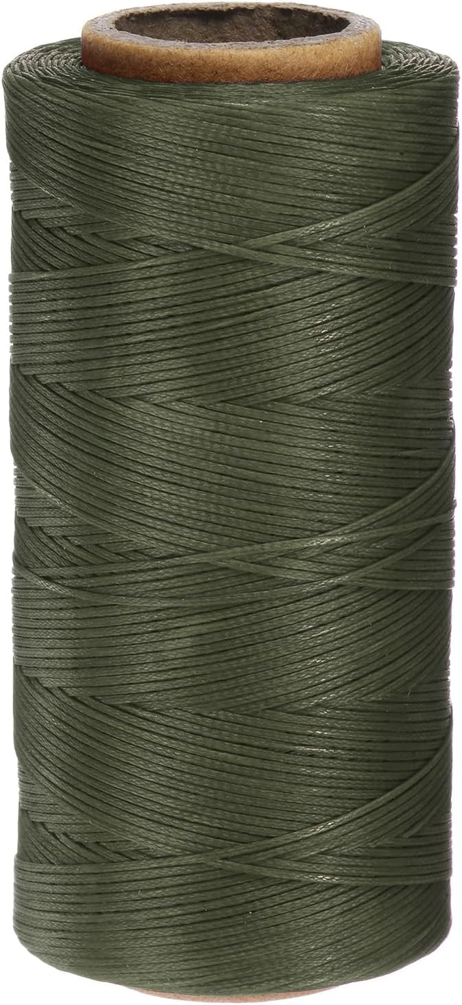 uxcell 150D 0.8mm Flat Waxed Thread 284 Yards Polyester Leather Sewing Waxed by uxcell