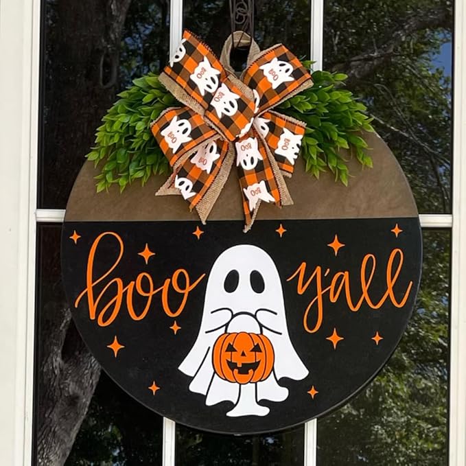 Halloween Stencils for Painting on Wood 14” Halloween Doormat Stencils Boo - Image 3