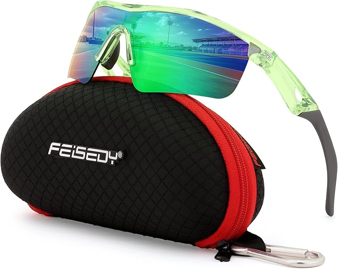 FEISEDY Kids Teens Baseball Polarized Sunglasses Sports TR90 Frame Boys Girls Cycling B2454