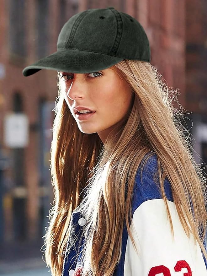 Edoneery Men Women Baseball Cap-Low Profile Adjustable Washed Cotton Golf Dad Hat