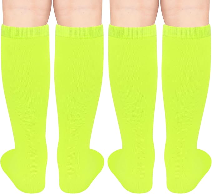 Sarfel Kids Soccer Socks Toddler Soccer Socks Girls Boys Soccer Socks Kids Tube Socks with Stripes Toddler Knee High Socks