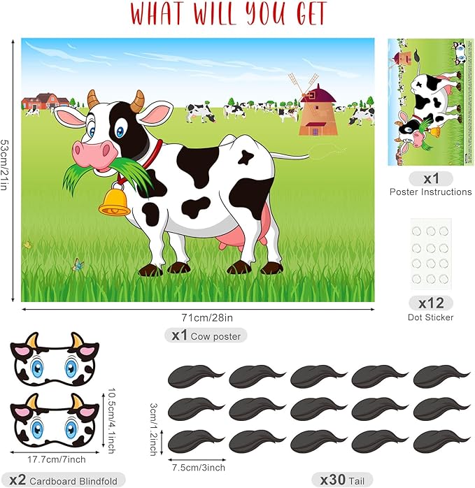 ASTARON Pin The Tail on The Cow Game - Image 6