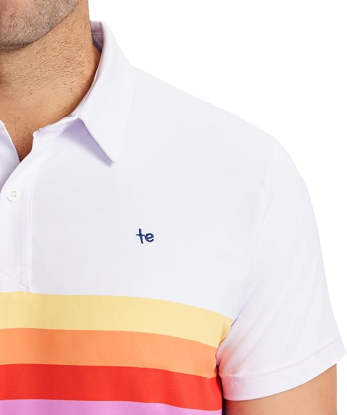 Tipsy Elves Men's Performance Golf Shirt - 4-Way Stretch, Quick Dry, Athletic Cut - Golf Polo