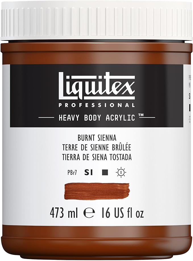 Liquitex Professional Heavy Body Acrylic Paint, 16-oz Pot, Burnt Sienna by Liquitex
