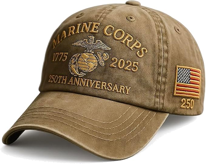 USA 250th Anniversary Hat, Adjustable 250th Anniversary Printed Patriotic Baseball Caps, Tribute Retro Washed Hat
