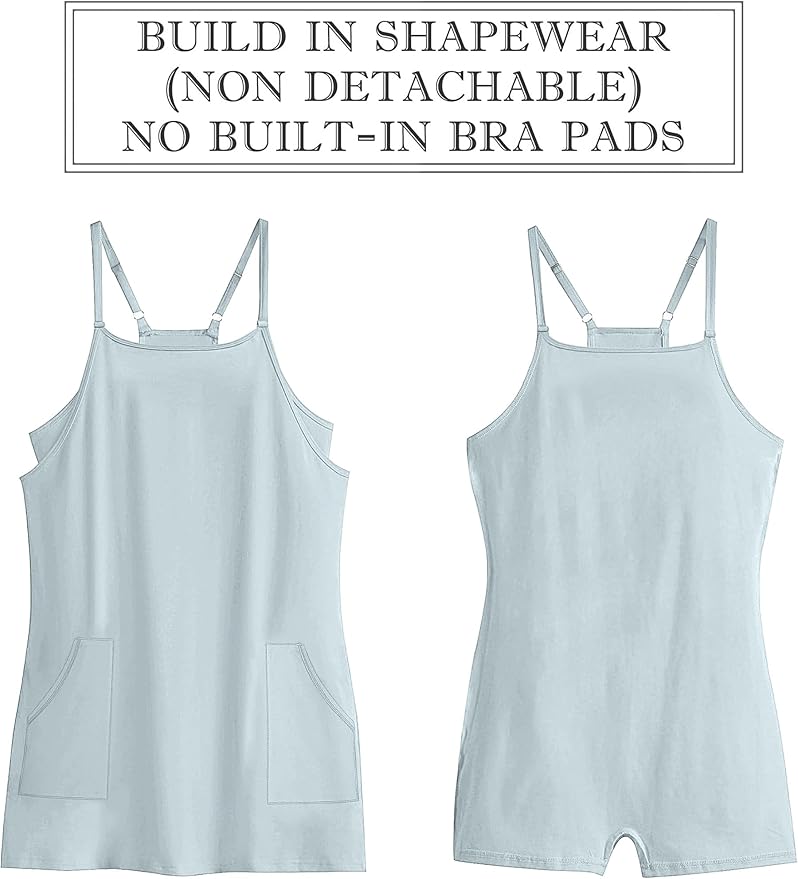 ANRABESS Women Summer Dress 2026 Beach Vacation Outfits Tennis Athletic Workout Romper Dress Built in Shorts Travel Clothes