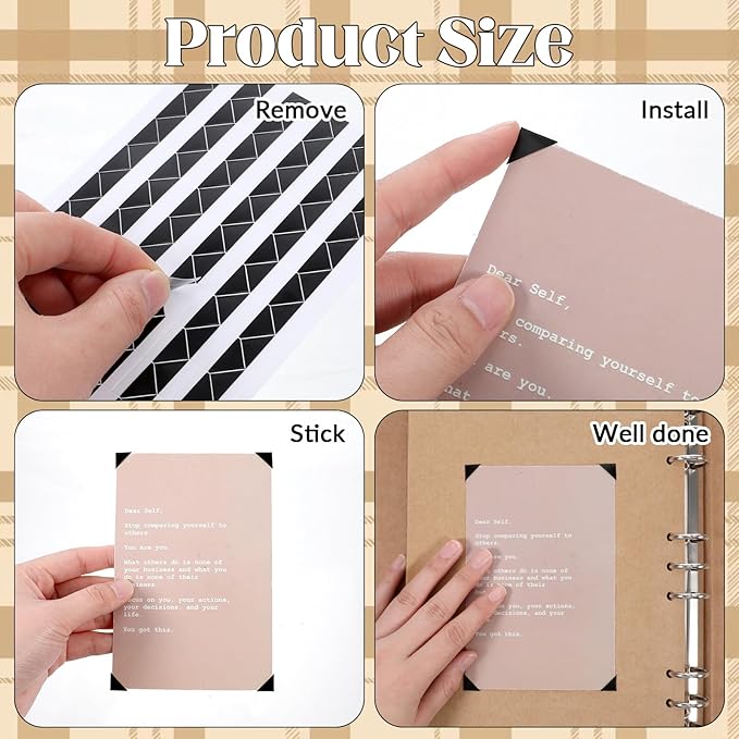 2040pcs 20 Sheets Self Adhesive Photo Corners, Memory Books - Image 4