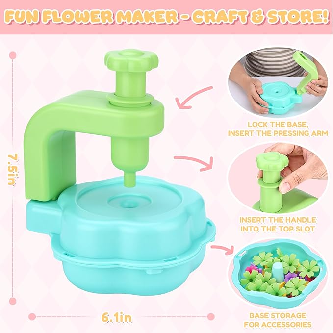 Crelloci DIY Fabric Flower Bouquet Craft Kit - Image 2