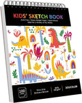 Soucolor 9" x 12" Kids Sketch Book, 100 Sheets Spiral Bound Art Sketchbook by Soucolor