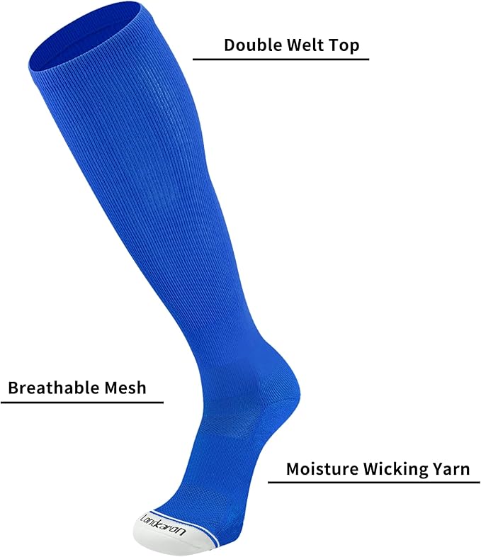 Youth Performance Baseball & Softball Socks (3 Pairs) over the Calf