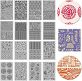 CHGCRAFT 16 Sheets 16 Styles Natural Knitted Texture Polymer Clay Texture Mat by chgcraft