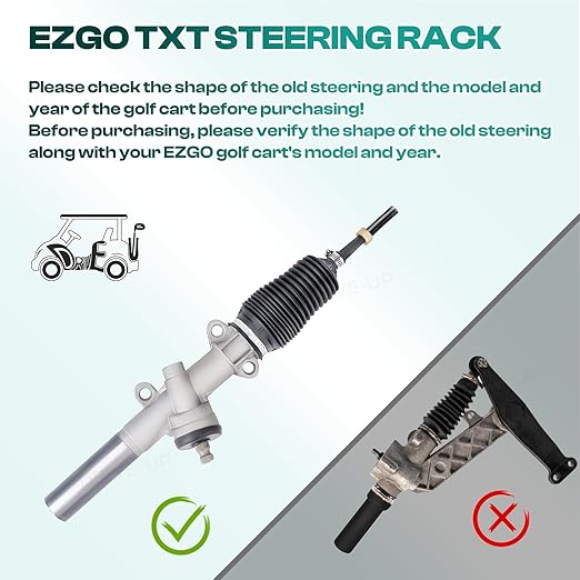 DRIVE UP EZGO TXT Steering Rack, EZGO Steering Box Assembly Fits TXT 2001-Up Gas and Electric Golf Carts, Replaces OEM 70964G01 70964G02 70602G01