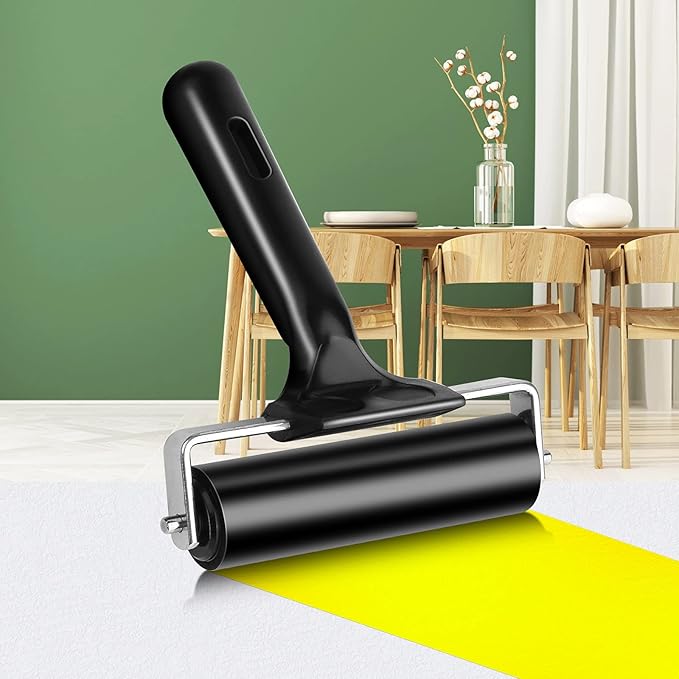 6 Inch Rubber Roller Tool, Rubber Brayer Roller - Image 2