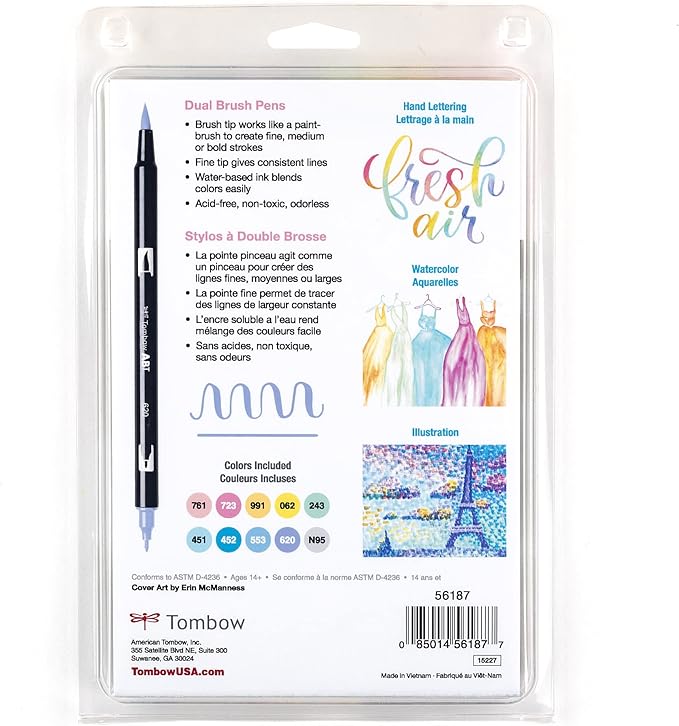 Tombow 56187 Dual Brush Pen Art Markers, Brush and Fine Tip Markers - Image 10