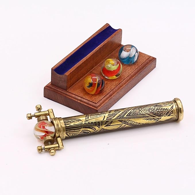 RII Brass Kaleidoscope | Vintage Antique Etched Brass Design | Interchangeable - Image 2