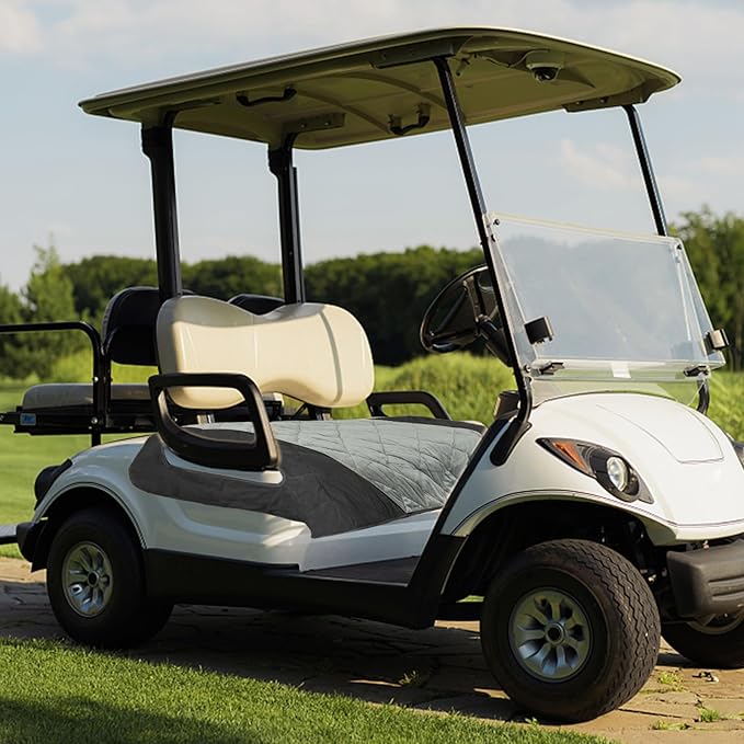 Golf Cart Seat Covers,EZGO Seat Cover,Heavy Duty Golf Cart Seat Blanket,Waterproof Travel Sports Cart Seat Cushion Covers for 2 Person Seats Club Car,Winter Golf Cart Accessories,Golf Cart Seat Cover