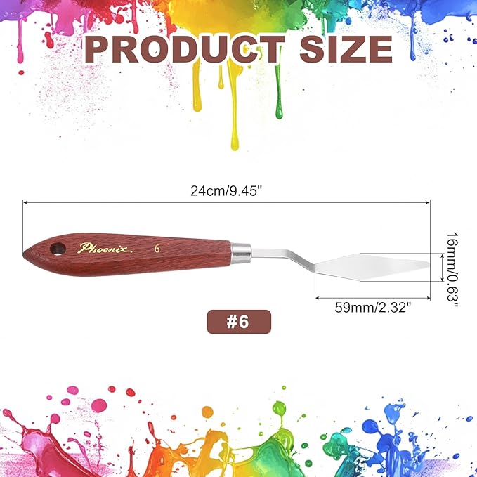MECCANIXITY Pack of 1 Palette Knife No.6, 9.4" Long Palette Knives - Image 2