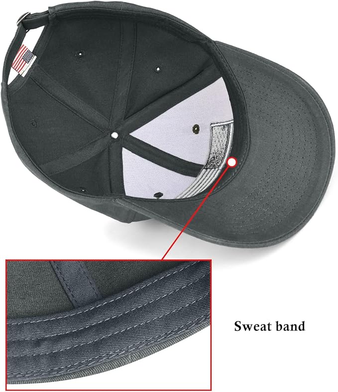 KIRAAT 3 Pack American Flag Baseball Cap Unisex,Low Profile USA Plain Dad Hat for Men＆Women
