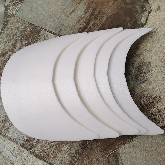 10 Pack Baseball Cap Visor Insert Shape Plastic Stand Tennis Hat Brim Replacement Liner Shaper for Unisex DIY Repair Hand Craft Sewing Caps Making Supplies Accessories White