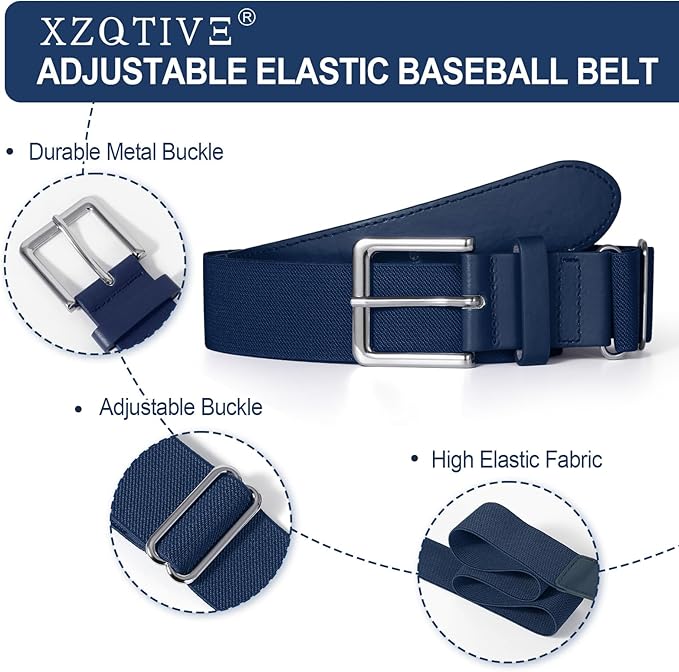 XZQTIVE Baseball Softball Socks and Baseball Softball Belt Combo Set Knee-High Soccer Socks for Kids Youth Adult