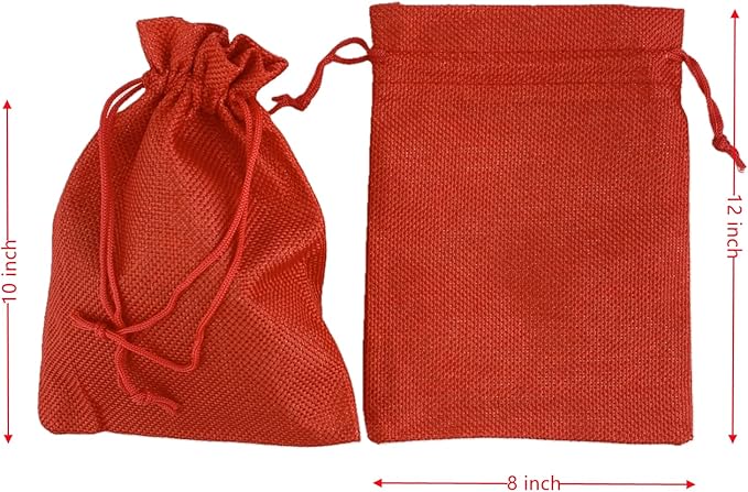 Palmhomee Pack of 12 Burlap Gift Bags - Image 3