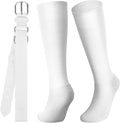 Zhanmai Baseball Belt and Socks Combo, Adjustable Elastic Belt and Softball Socks, Multiple Sizes for Youth Boys Girls, Adult