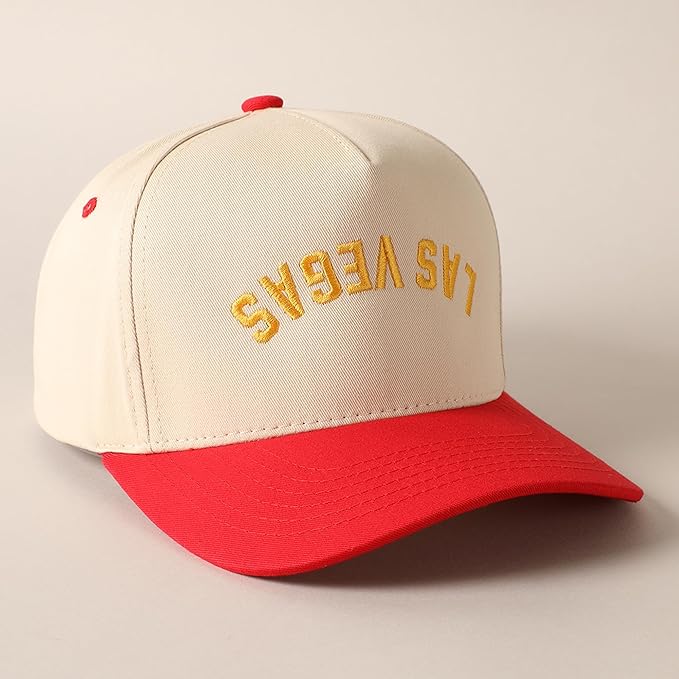 MIRMARU Two-Tone Vintage Canvas Trucker Hats for Men & Women, Adjustable Size Baseball Caps with Trendy Embroidered Design